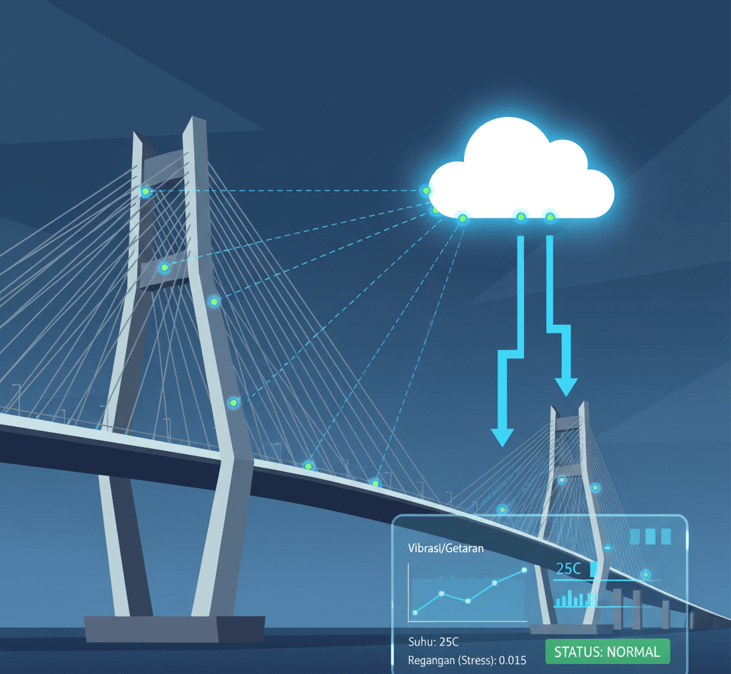 Pemantauan Jembatan dengan Sensor & IoT