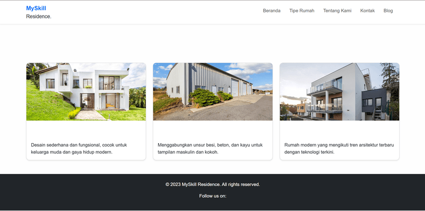 Proyek Website Residence Bootcamp MySkill