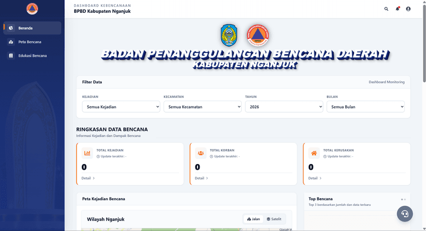 Disaster Information System (DIS) Dashboard BPBD Nganjuk